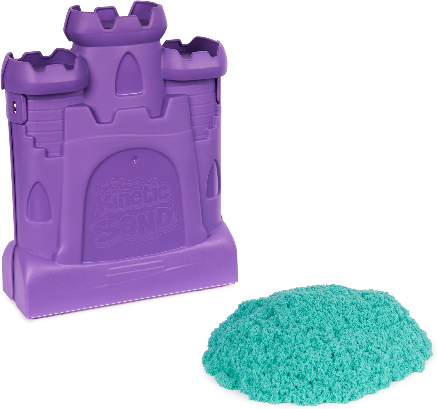 Kinetic Sand, Castle Case with 1lb Teal Play Sand & Storage Container, Sensory Toys, Holiday Gifts & Stocking Stuffers for Kids Ages 3 and up - Image 5