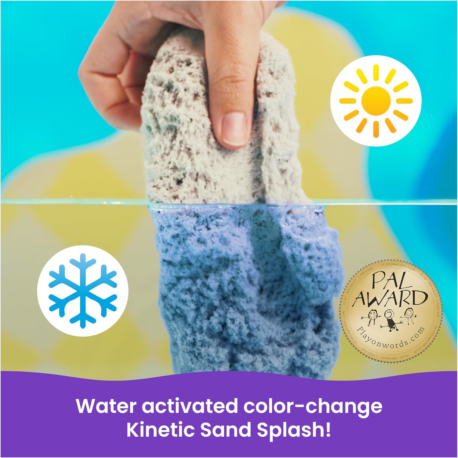 Alternative view of Kinetic Sand, Splash Starter Case with 6oz Color-Change Play Sand, 3 Tools & Molds, Reusable Storage, Sensory Toys, Holiday Gifts & Stocking Stuffers for Kids Ages 3 and up