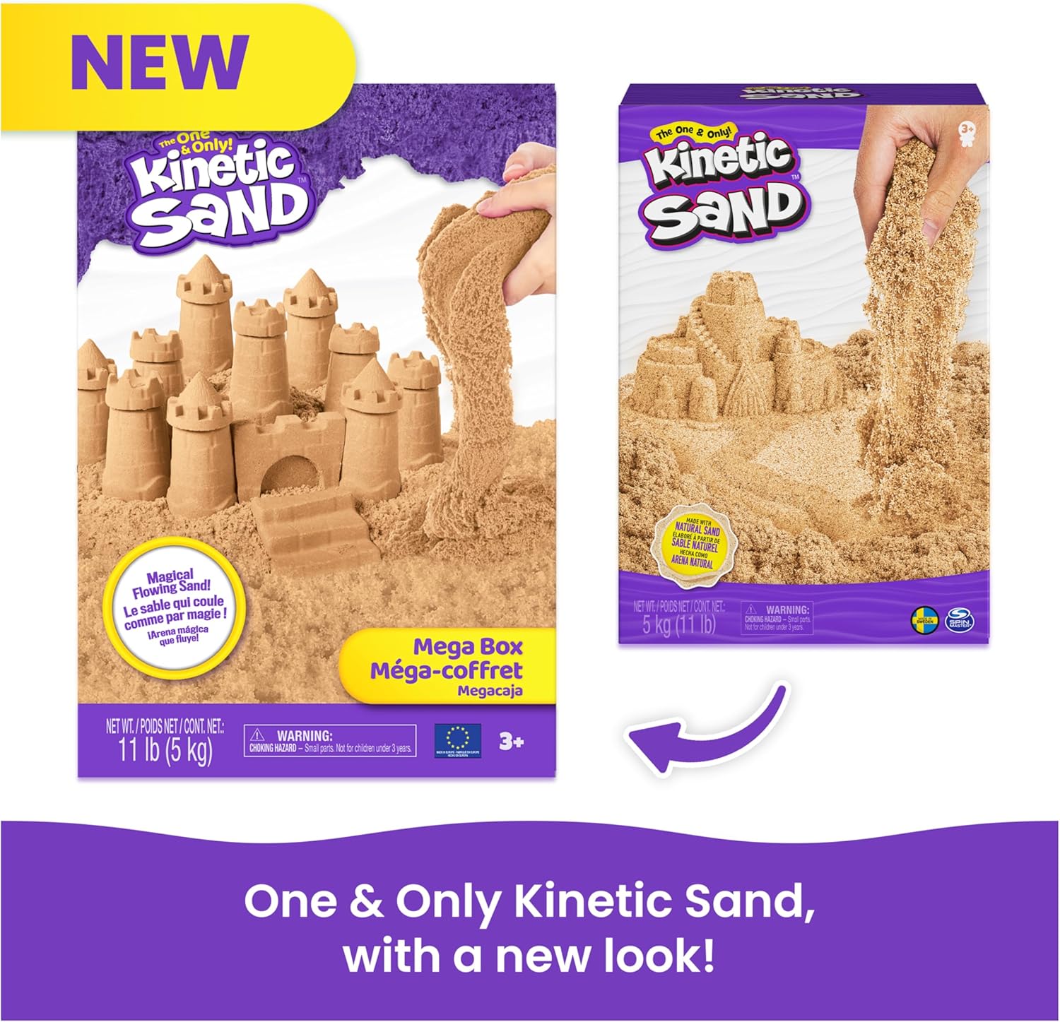 Kinetic Sand, 11lb (5kg) Natural Brown Play Sand for Arts and Crafts, Sandbox, Amazon Exclusive (Packaging May Vary), Moldable Sensory Toys for Ages 3 and up - Image 6