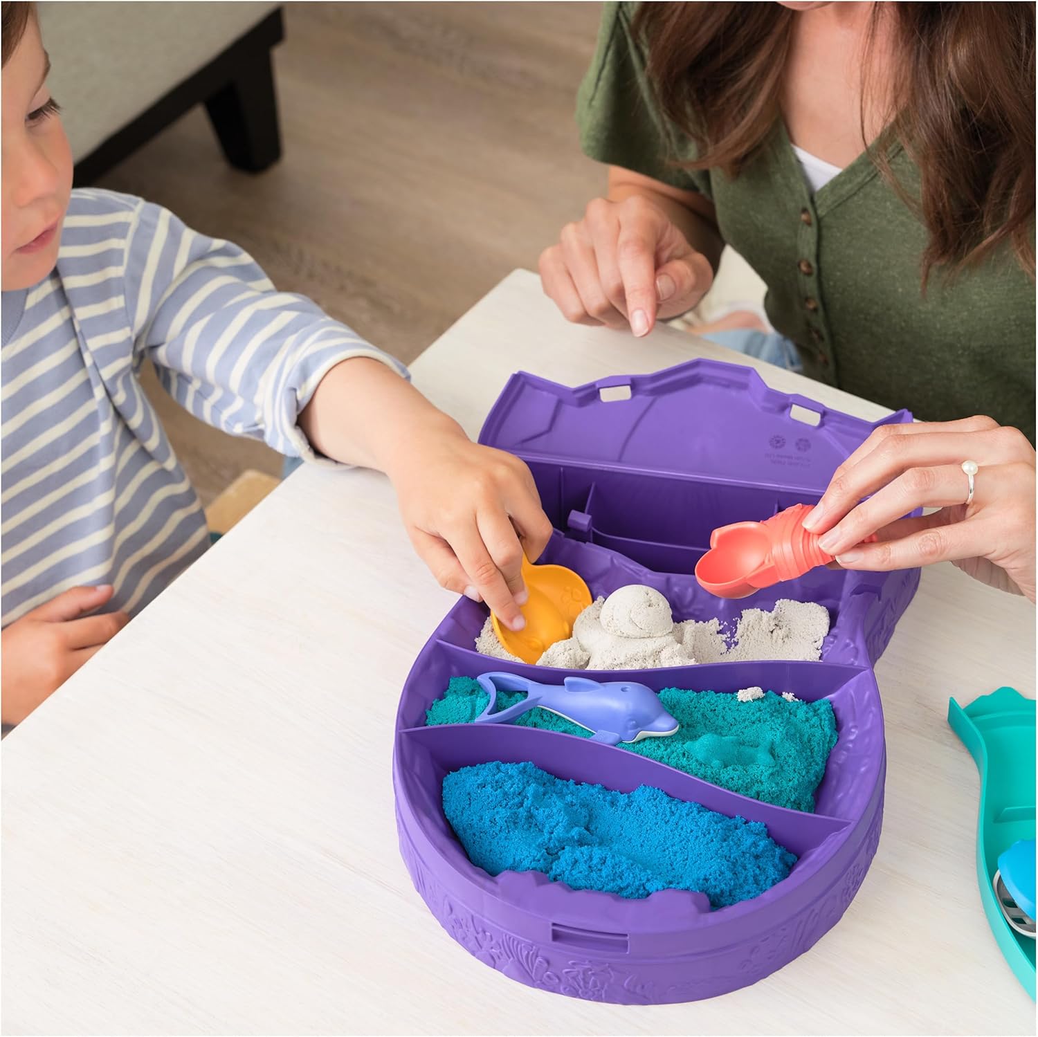 Alternative view of Kinetic Sand, Project Planet Deep Sea with 24oz Sensory Play Sand & Sea Creature Tools, Sustainably Minded Eco Friendly Materials, Holiday Gifts & Stocking Stuffers for Kids Ages 3 and up