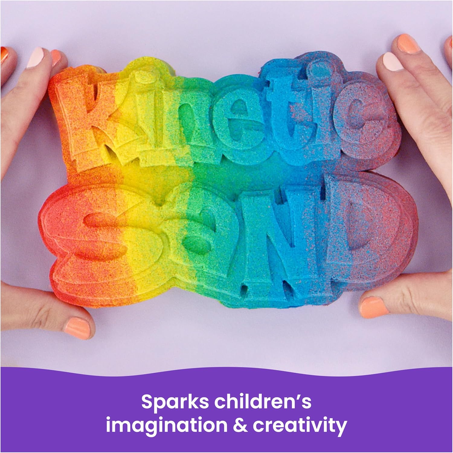 Kinetic Sand, 6lbs Mega Mixin’ Bag with Red, Yellow & Blue Play Sand, Amazon Exclusive (Packaging May Vary), Sensory Toys for Kids Ages 3 and up - Image 5