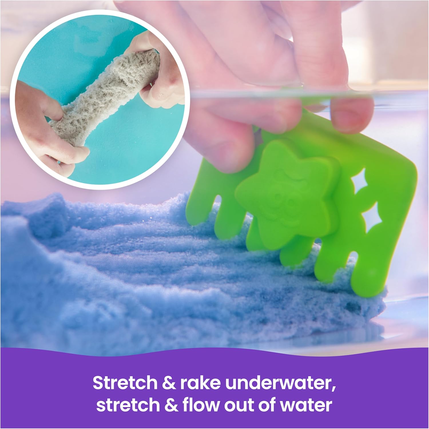Kinetic Sand, Splash Starter Case with 6oz Color-Change Play Sand, 3 Tools & Molds, Reusable Storage, Sensory Toys, Holiday Gifts & Stocking Stuffers for Kids Ages 3 and up - Image 4