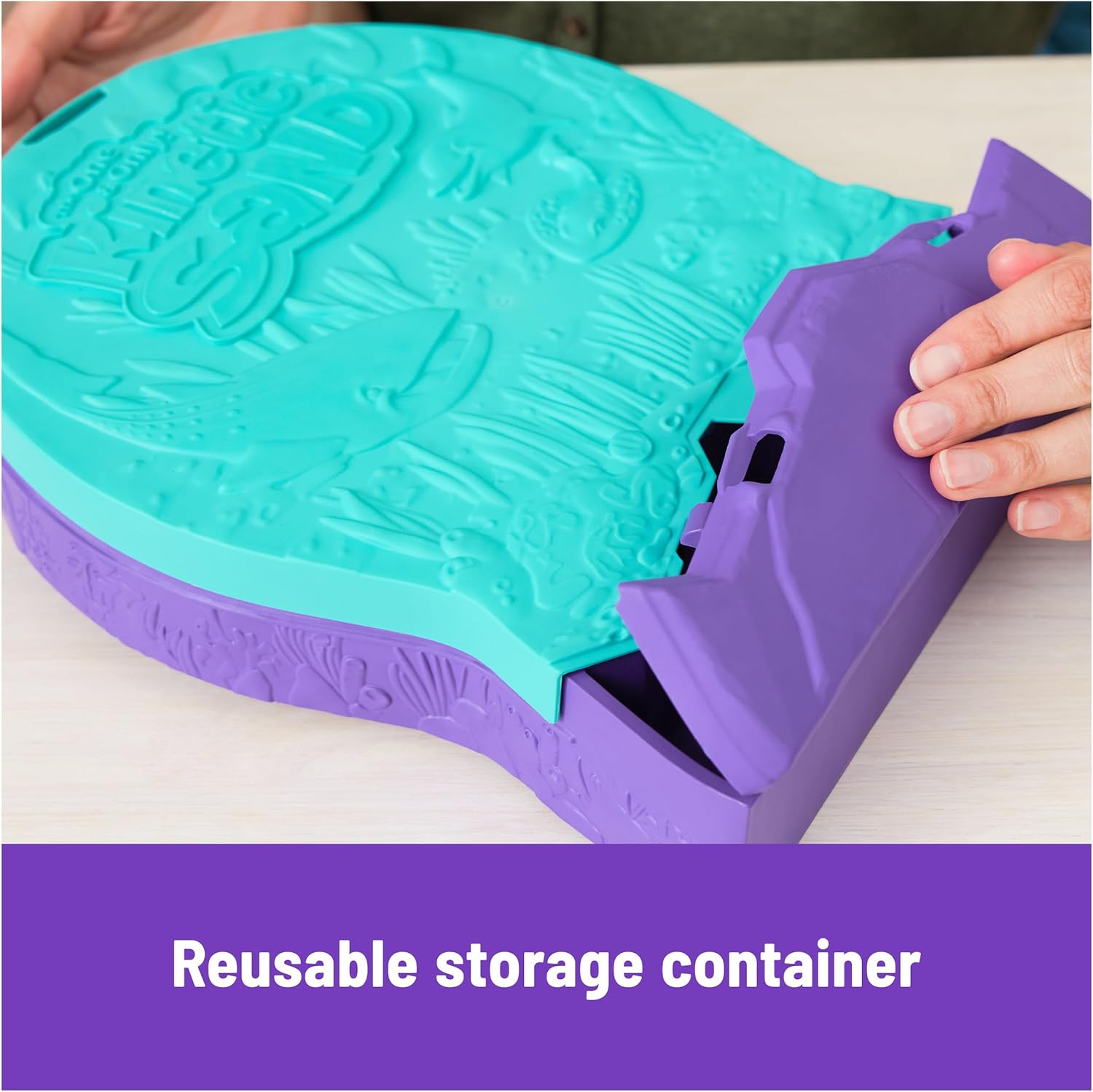 Kinetic Sand, Project Planet Deep Sea with 24oz Sensory Play Sand & Sea Creature Tools, Sustainably Minded Eco Friendly Materials, Holiday Gifts & Stocking Stuffers for Kids Ages 3 and up - Image 6