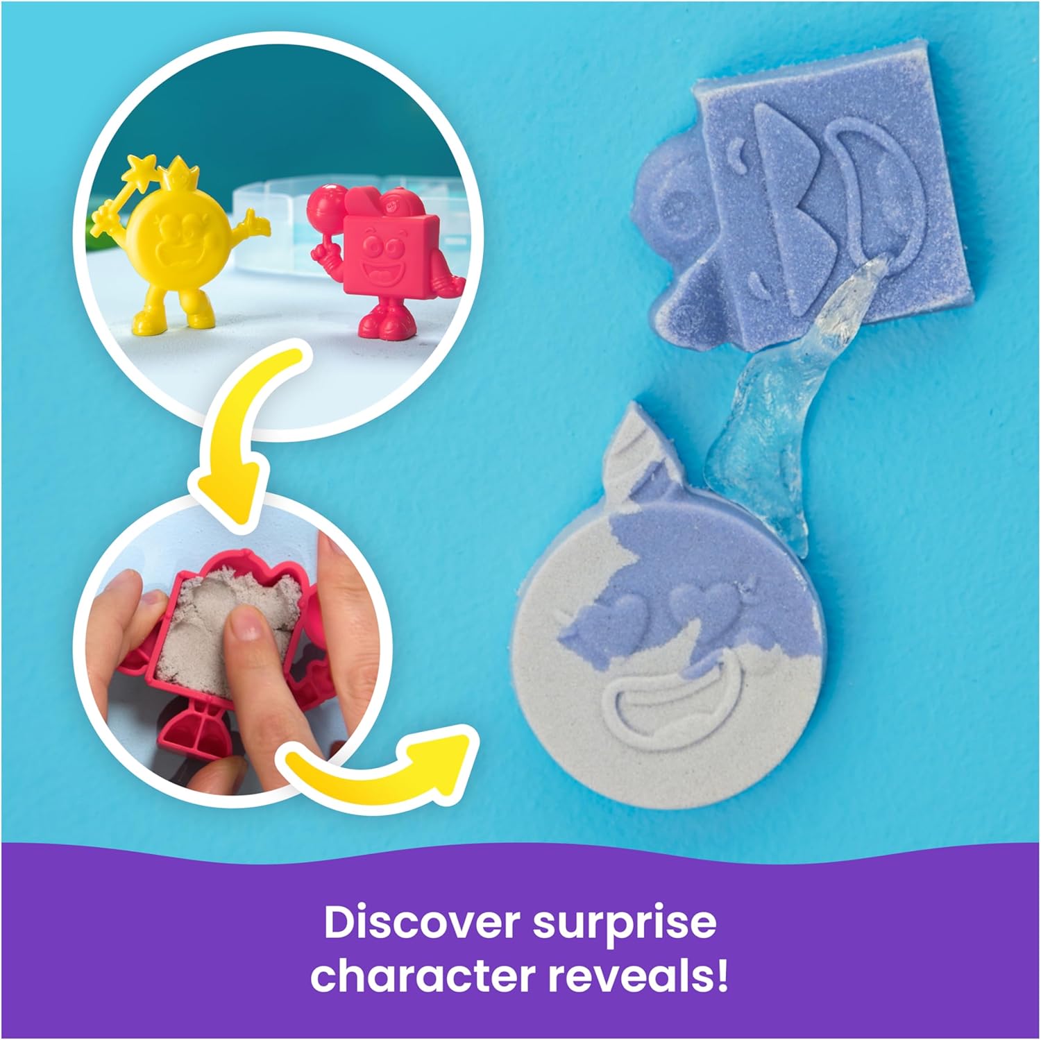 Kinetic Sand, Splash Starter Case with 6oz Color-Change Play Sand, 3 Tools & Molds, Reusable Storage, Sensory Toys, Holiday Gifts & Stocking Stuffers for Kids Ages 3 and up - Image 3
