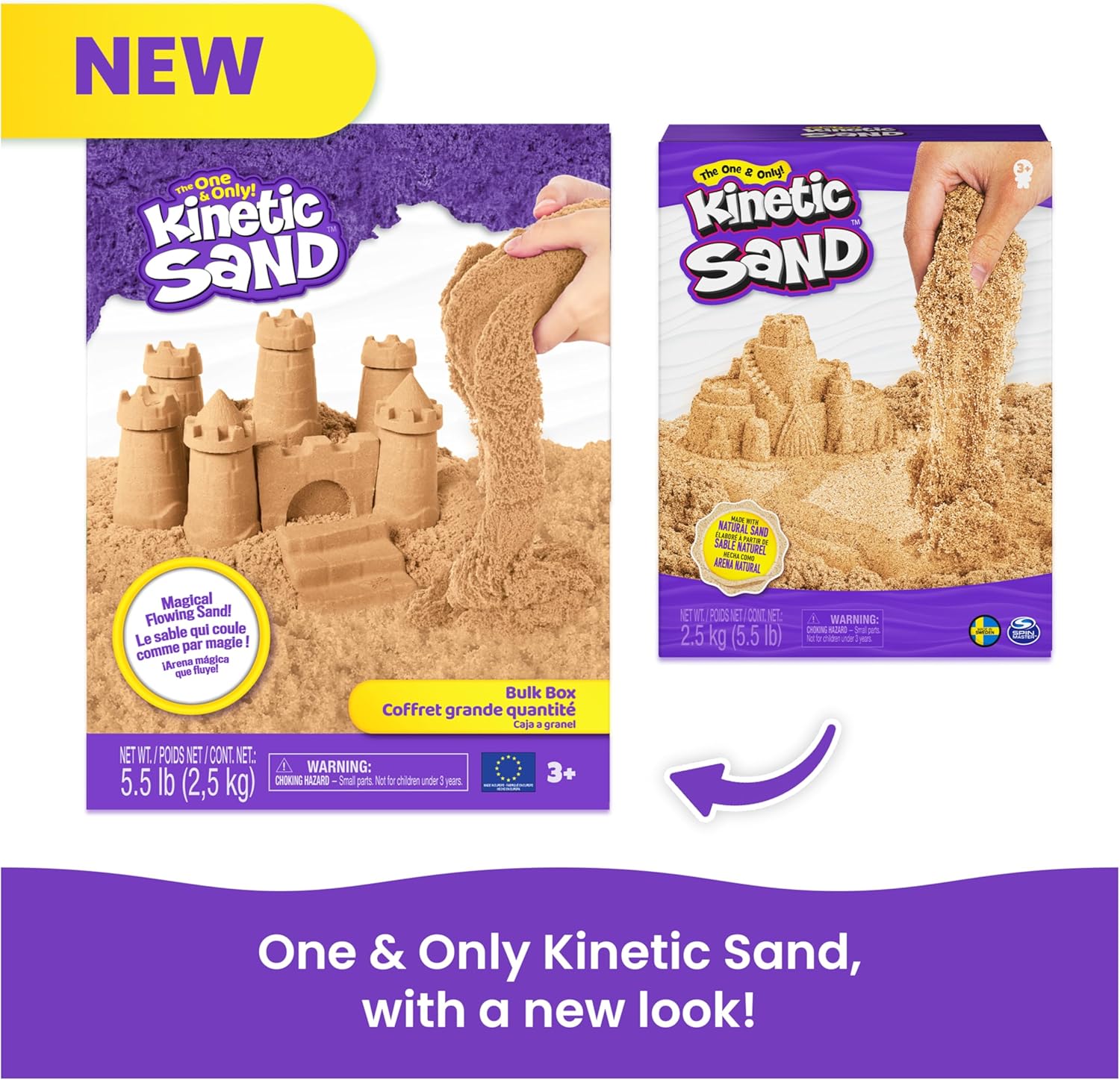 Kinetic Sand, 5.5lbs (2.5kg) Natural Brown Play Sand for Arts and Crafts, Sandbox, Amazon Exclusive (Packaging May Vary), Moldable Sensory Toys, Ages 3 and up - Image 6