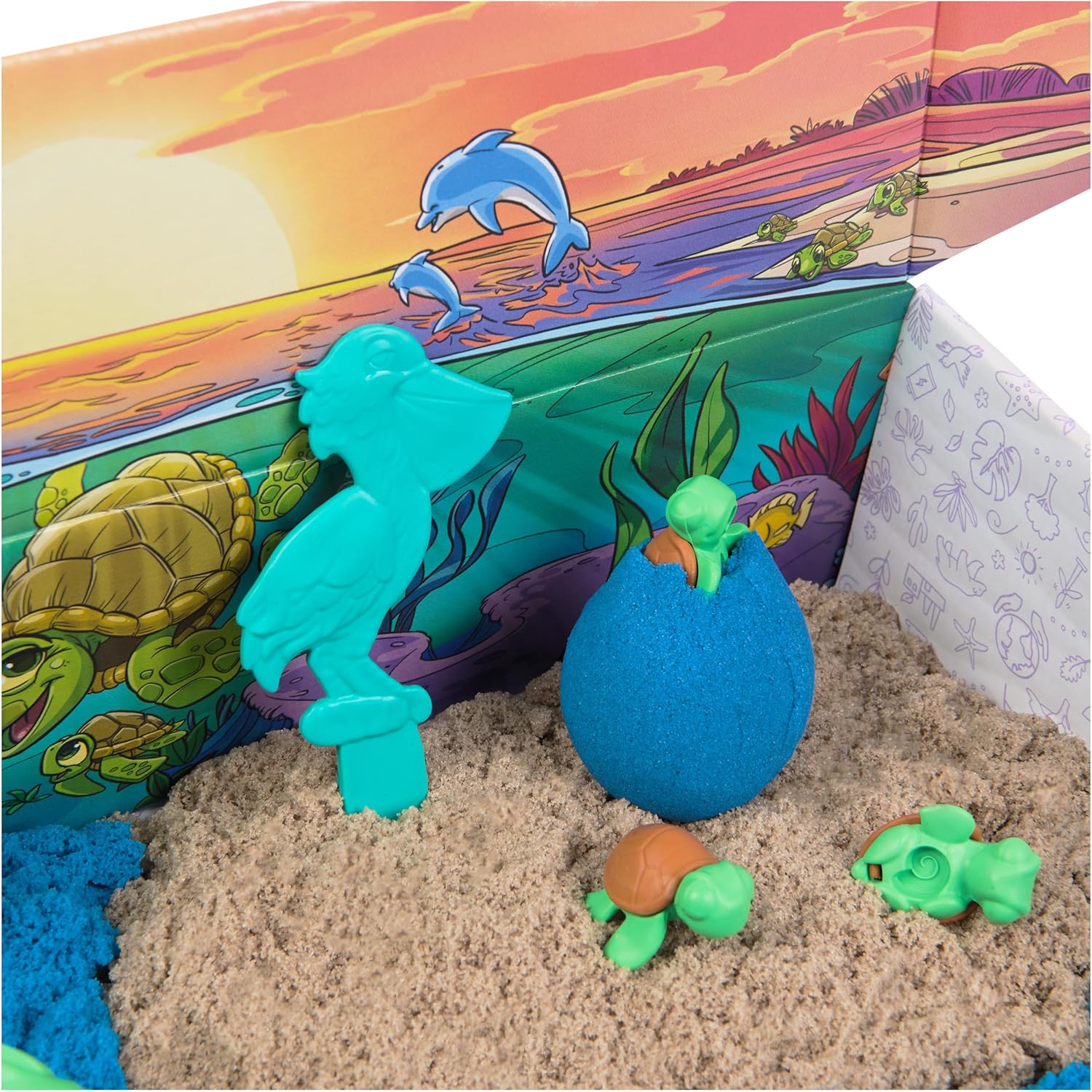 Alternative view of Kinetic Sand, Project Planet Turtle Beach with 14oz Play Sand, Tools & Molds, Sustainably Minded Eco Friendly Materials, Sensory Toys for Kids