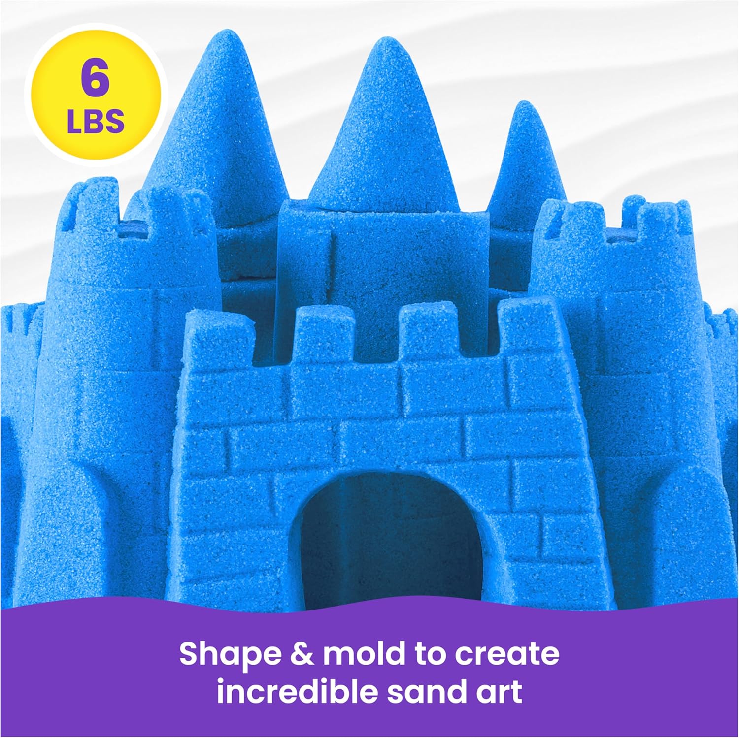 Kinetic Sand, 6lbs Mega Mixin’ Bag with Red, Yellow & Blue Play Sand, Amazon Exclusive (Packaging May Vary), Sensory Toys for Kids Ages 3 and up - Image 3