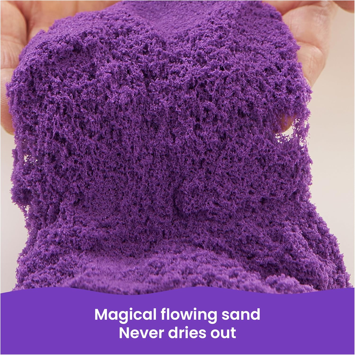 Alternative view of Kinetic Sand, 2.5lbs Purple Play Sand, Amazon Exclusive, Moldable Sensory Toys for Kids, Resealable Bag (Packaging May Vary), for Ages 3 and up
