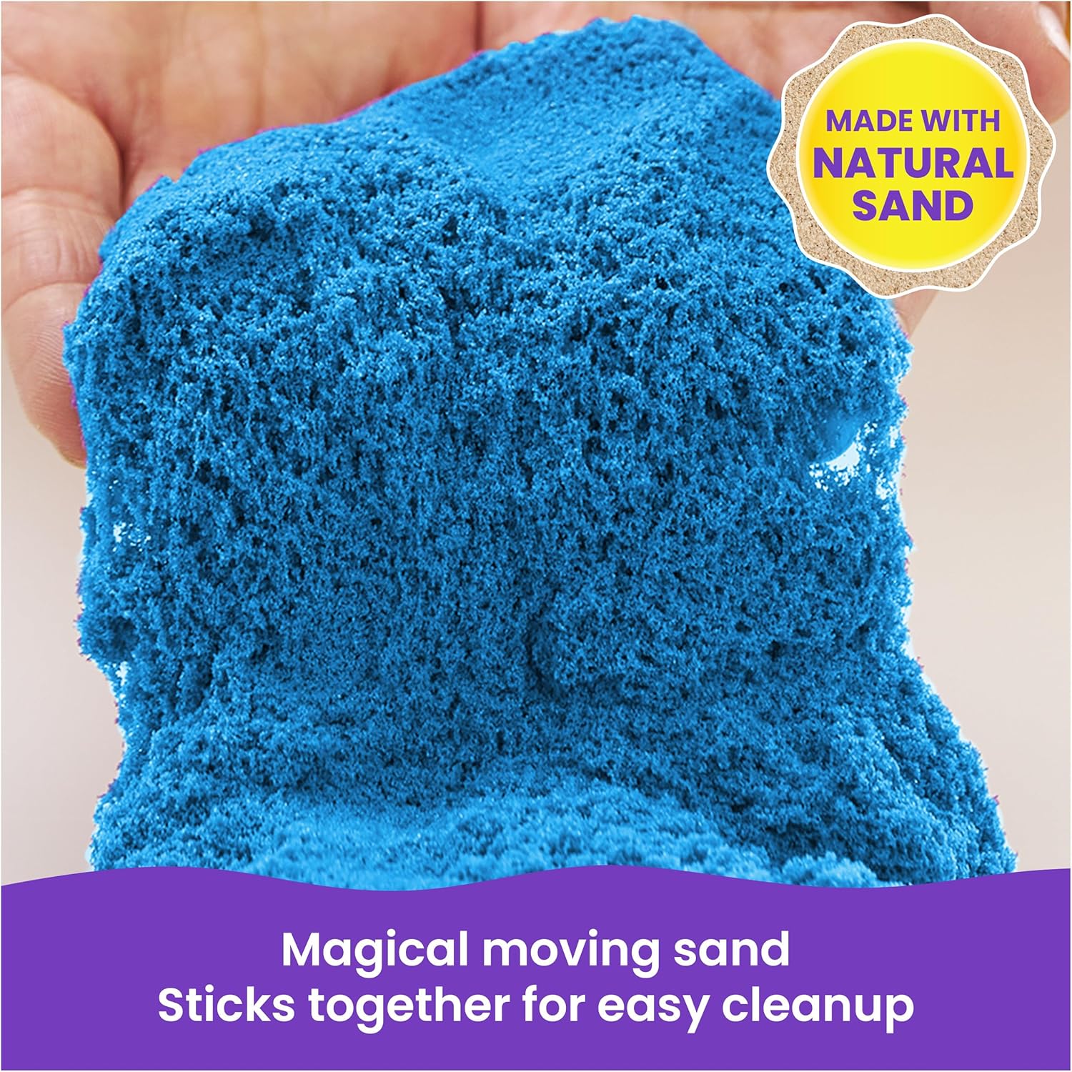 Kinetic Sand, Variety Case with 2lbs Play Sand (Beach, Neon & Shimmer) & 5 Tools, Reusable Storage, Sensory Toys for Kids Ages 3 and up - Image 6