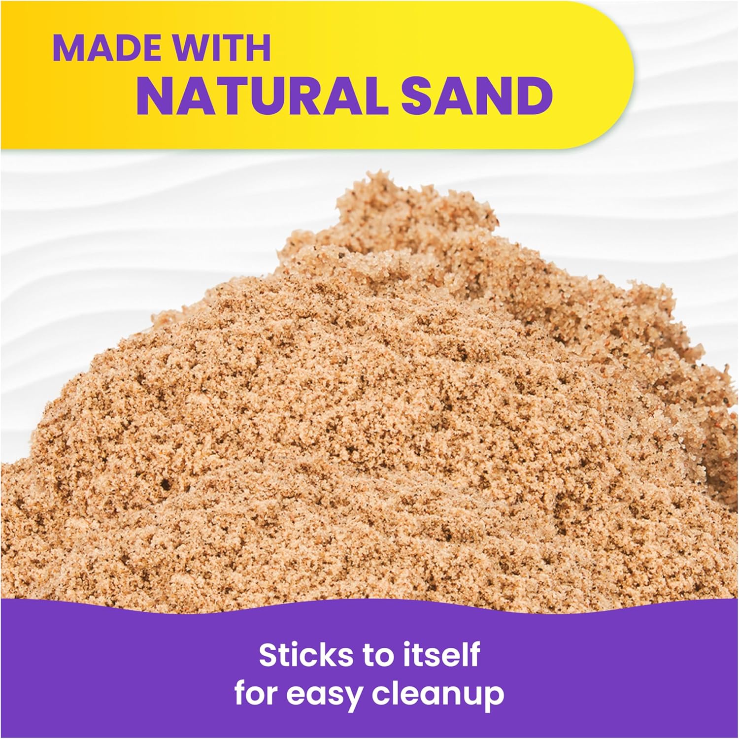 Kinetic Sand, 5.5lbs (2.5kg) Natural Brown Play Sand for Arts and Crafts, Sandbox, Amazon Exclusive (Packaging May Vary), Moldable Sensory Toys, Ages 3 and up - Image 4
