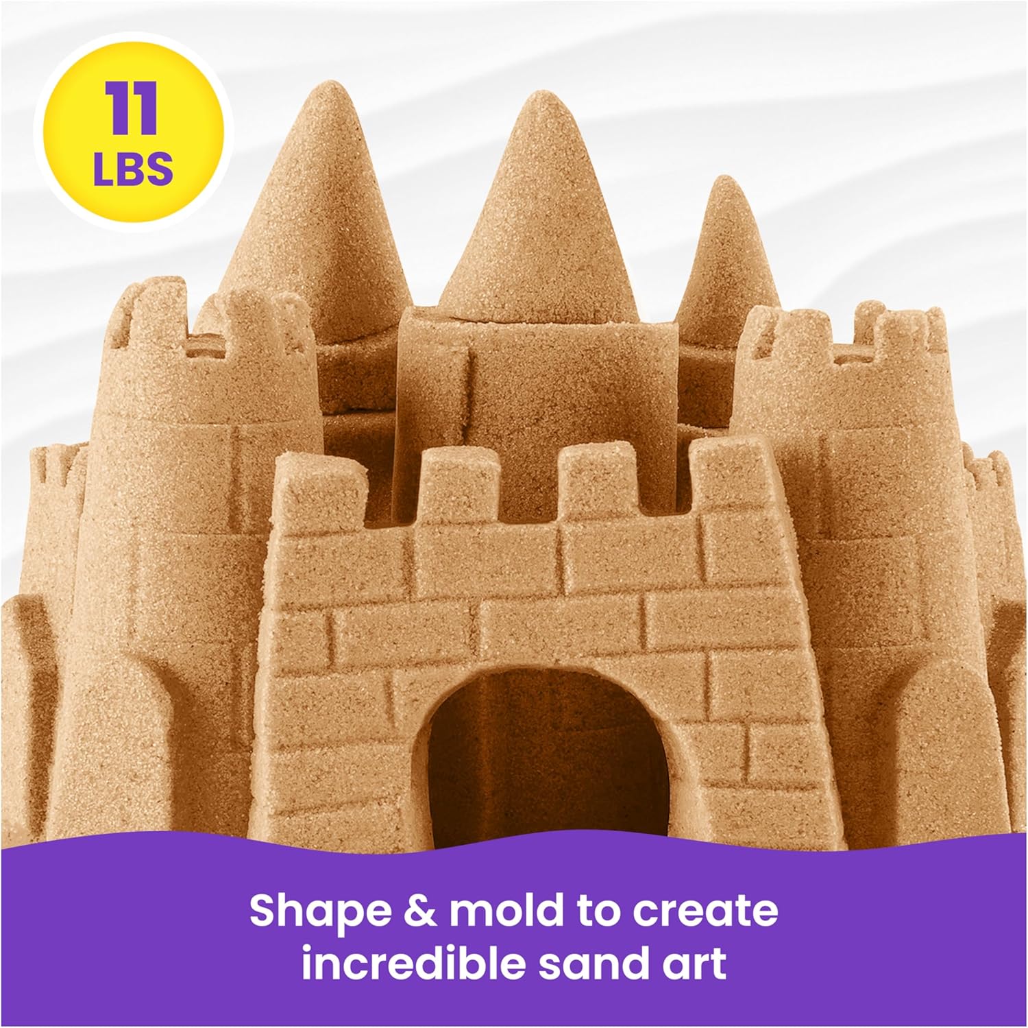 Kinetic Sand, 11lb (5kg) Natural Brown Play Sand for Arts and Crafts, Sandbox, Amazon Exclusive (Packaging May Vary), Moldable Sensory Toys for Ages 3 and up - Image 3
