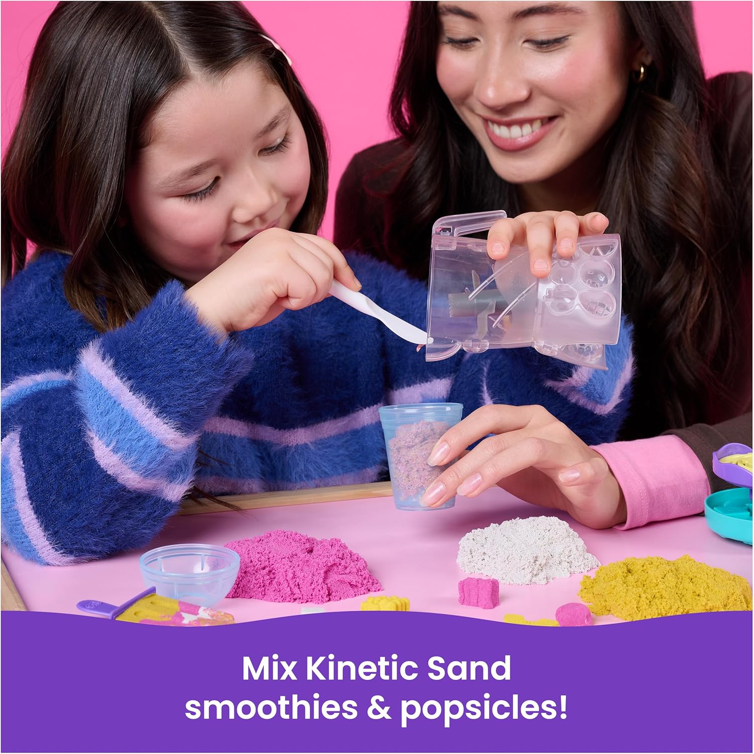 Alternative view of Kinetic Sand, Smoothie Mixer Playset with 14 oz Play Sand, Tools & Popsicle Mold, Play Food Toy, Arts and Crafts Kids Toys for Girls & Boys Ages 5 and up